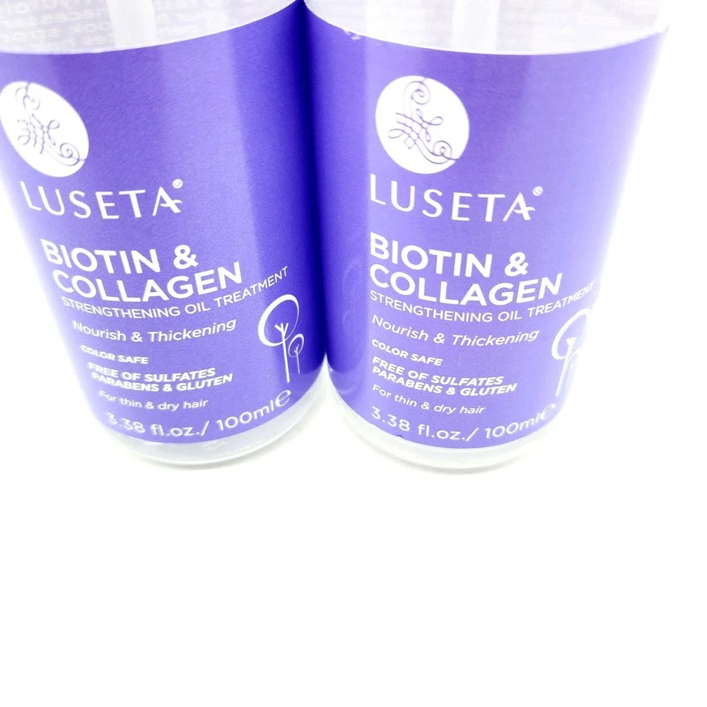 2x Luseta Biotin Collagen Hair Oil Treatment‎ 3.38oz Each – Strength & Shine